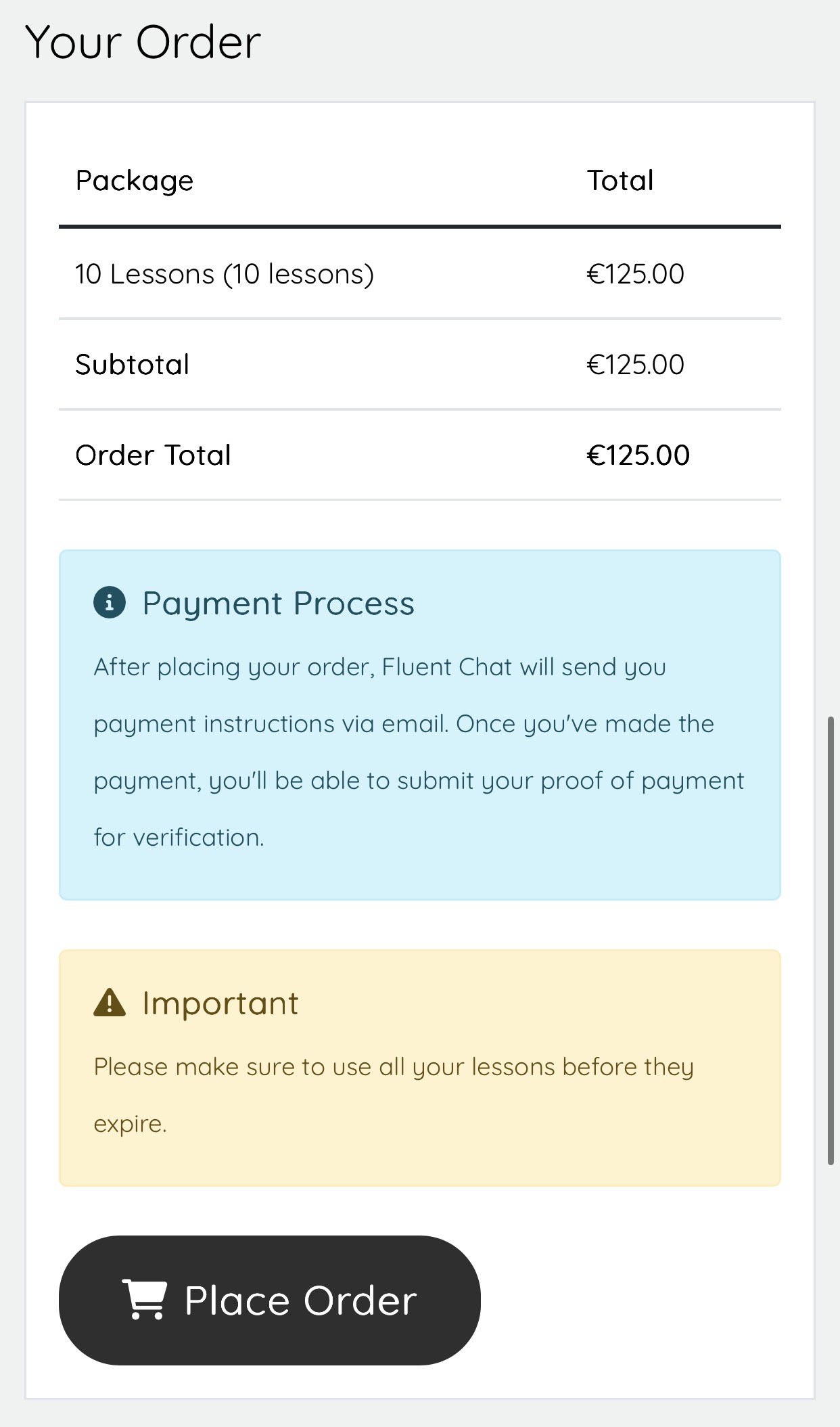 Billing and Order Details