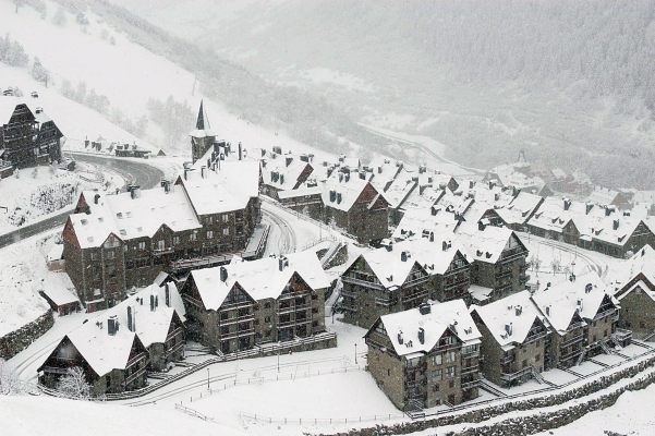 Snowy Alpine village